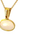 Crystal opal pendant in an 18K yellow gold setting