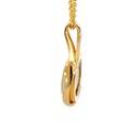 Solid crystal Australian opal pendant set in 18K yellow gold