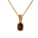 Dainty Australian boulder opal pendant set in 18K