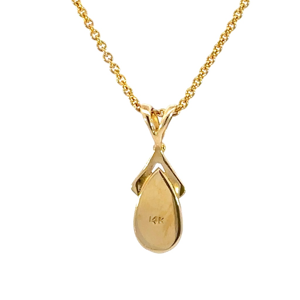 18K pendant set with inlaid Australian opal