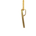 18K triangular pendant inlaid with crystal opals