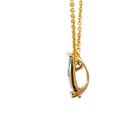 Doublet opal pendant in 14K yellow gold with a contemporary design