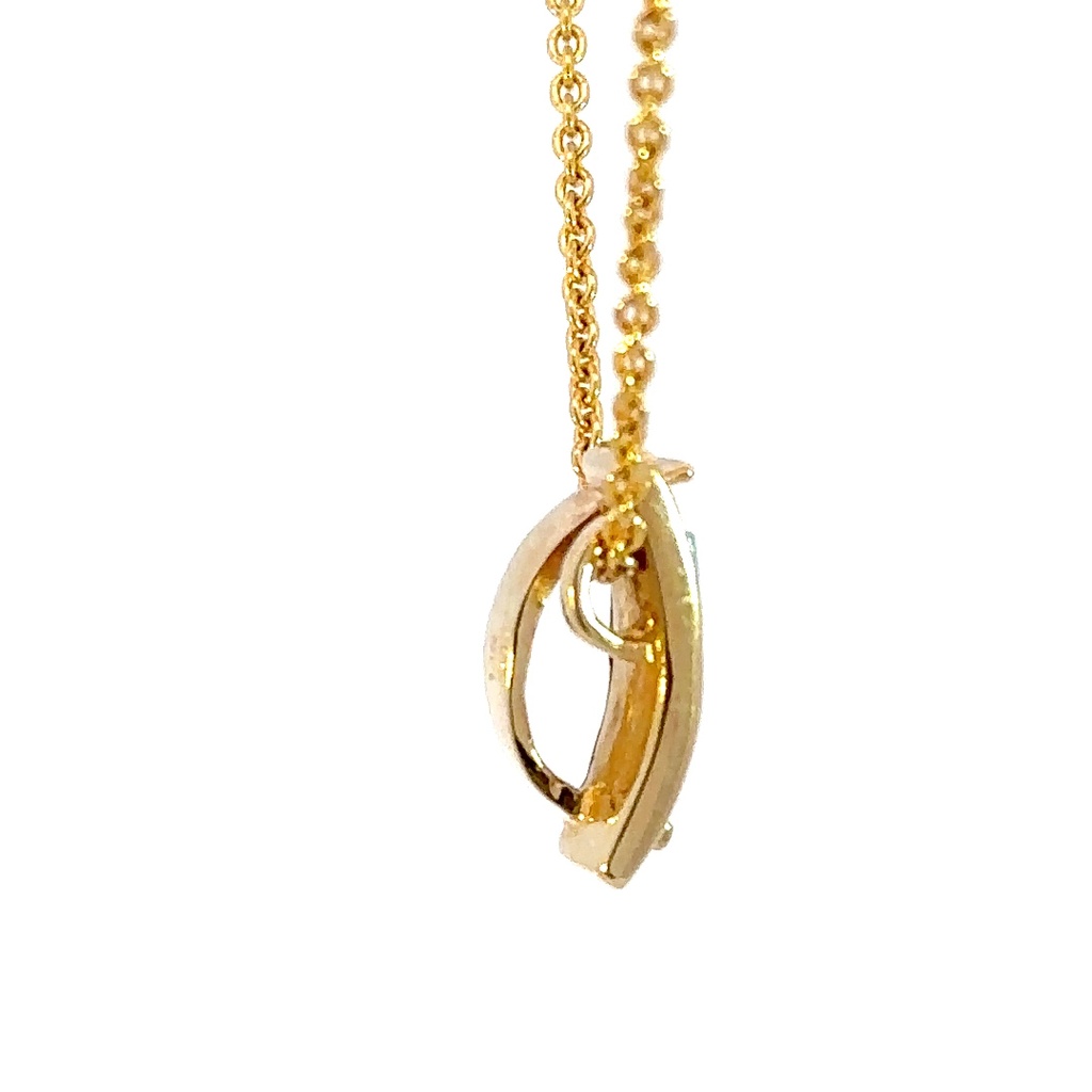 Doublet opal pendant in 14K yellow gold with a contemporary design
