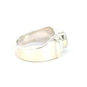 Sterling silver ring with opal and unique design