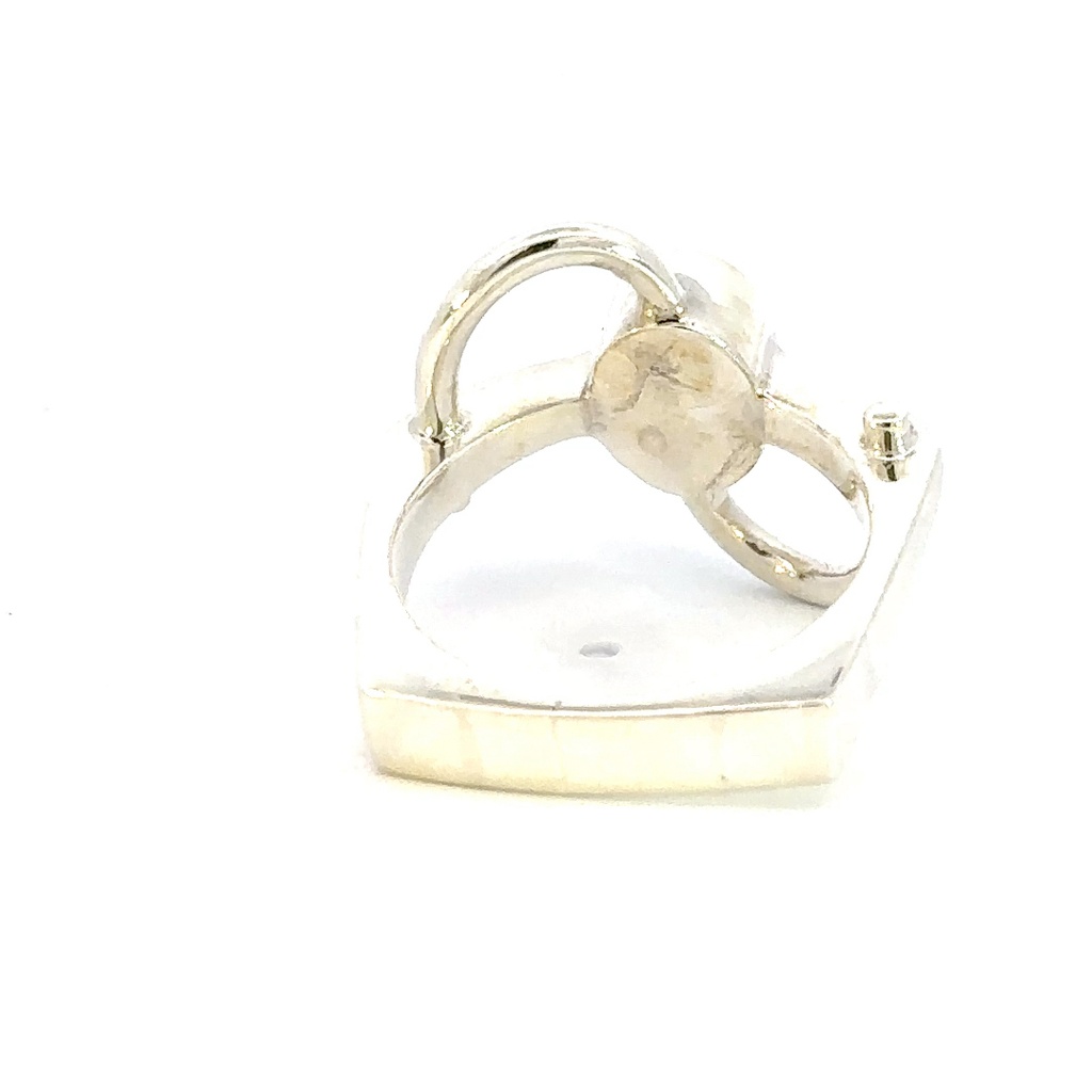 Sterling silver unique ring with an opal centre