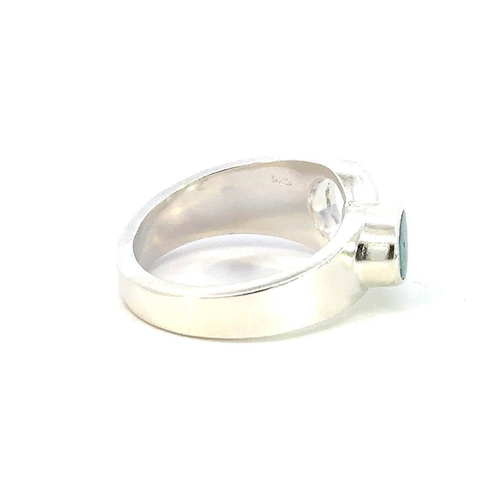 Aussie solid opal ring in sterling silver