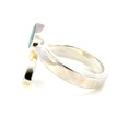 Marquise feature ring with oval  Aussie opal