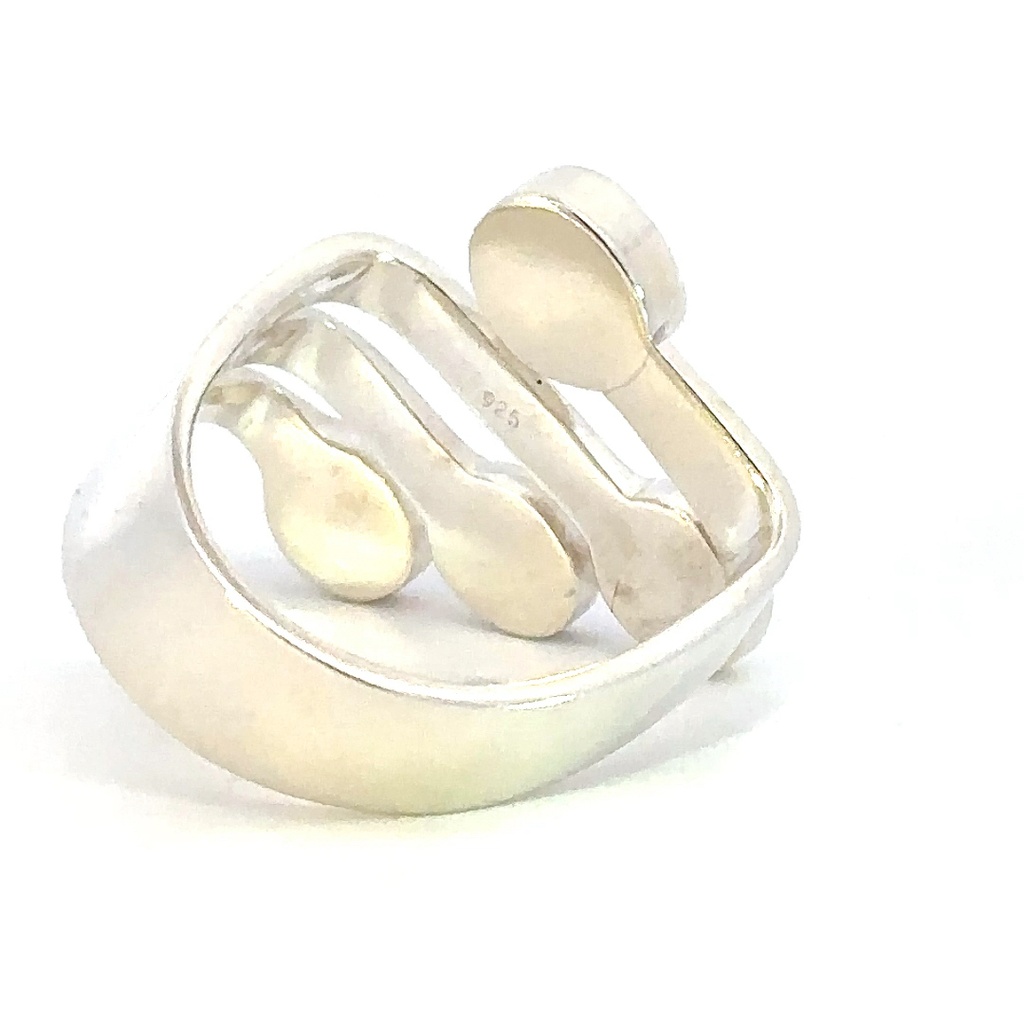 Sterling silver opal ring with a unique design