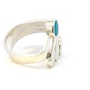 Sterling silver opal ring with a unique design