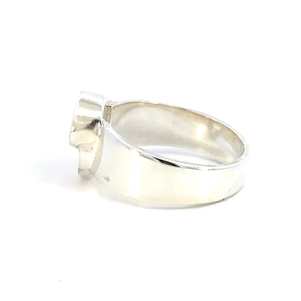 Sterling silver unique opal ring