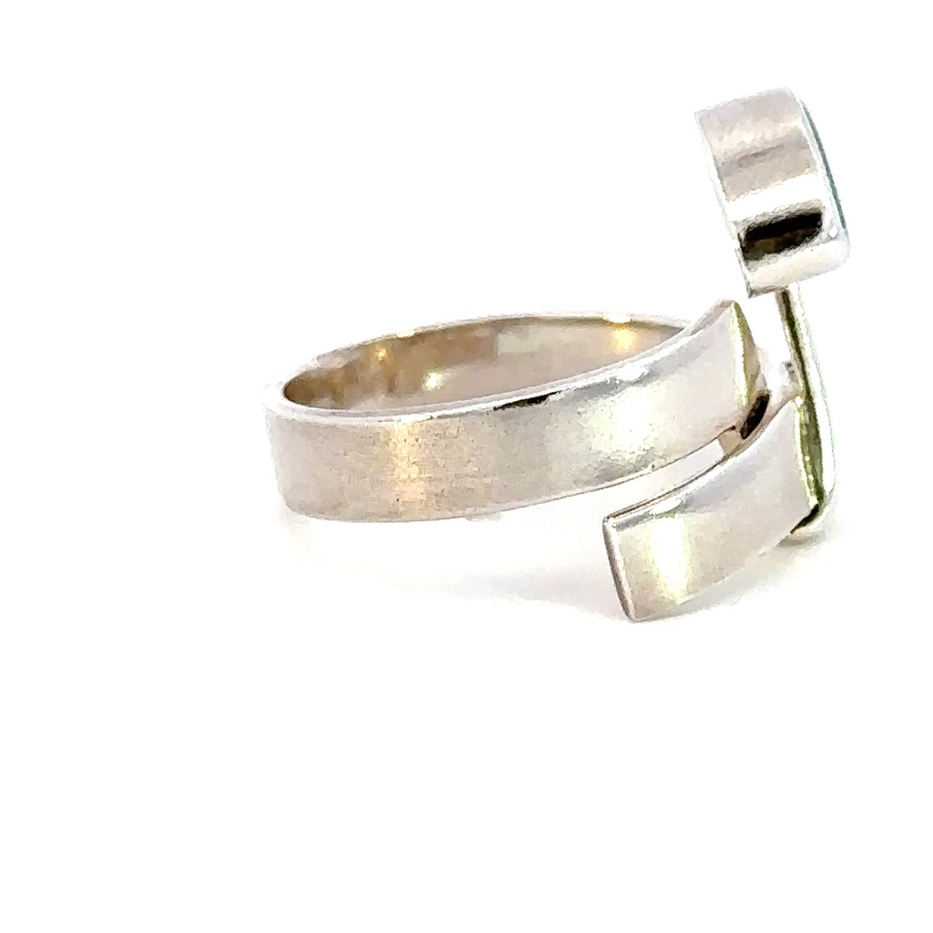 Opal ring in a unique sterling silver design