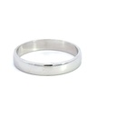 18K white gold wedding ring with slightly rounded profile