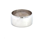 18K white gold wide band ring