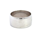 18K white gold wide band ring