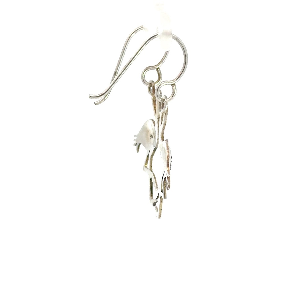 Sterling Silver Small Flamingo Earrings