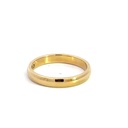 Rounded 18K yellow solid wedding ring