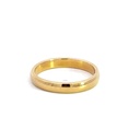 Rounded 18K yellow solid wedding ring