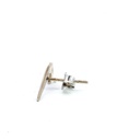 Silver streak stud earring