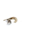 Silver streak stud earring