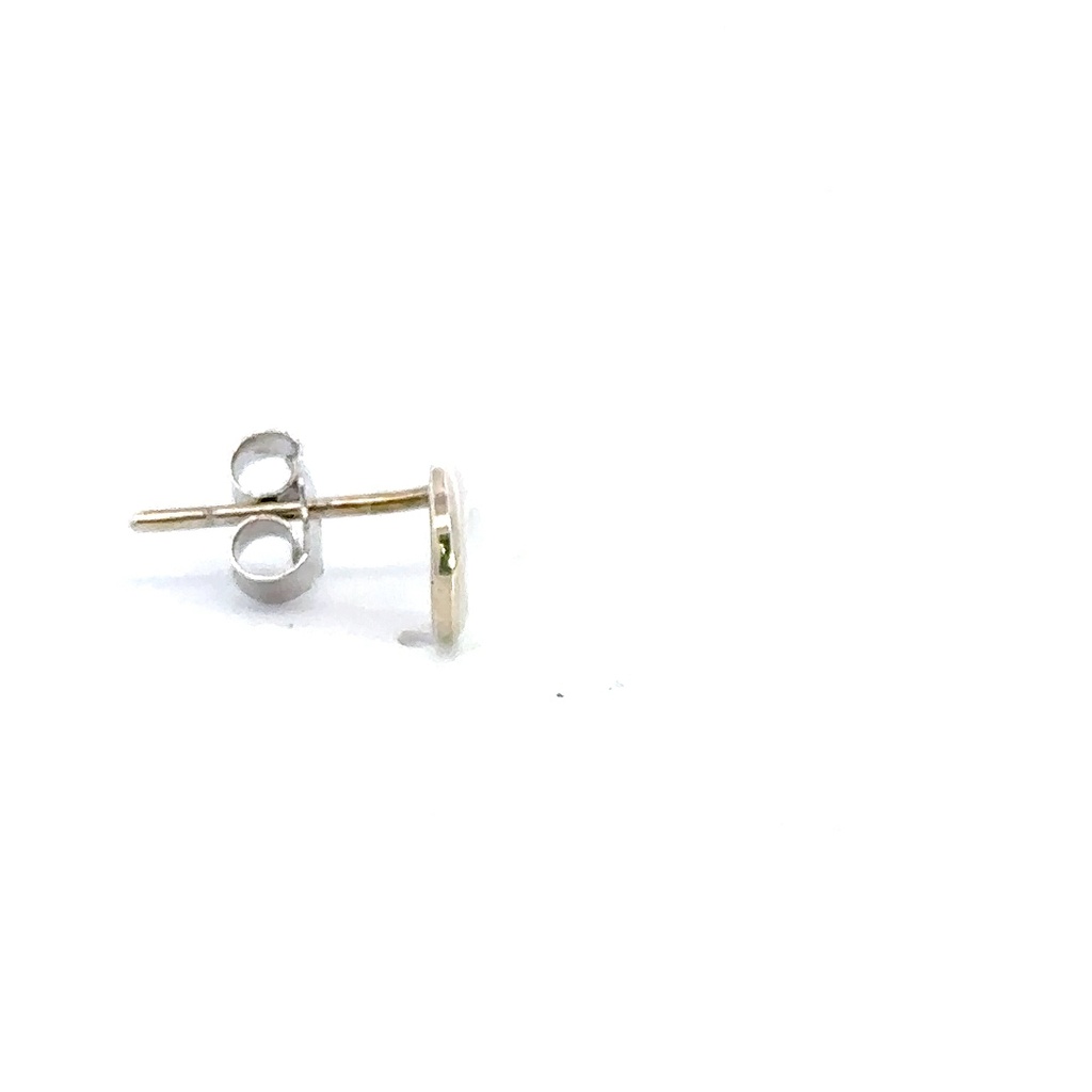 Silver streak stud earring