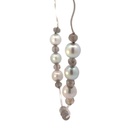 9ct White Gold Pearl & Labradorite Bead Necklace