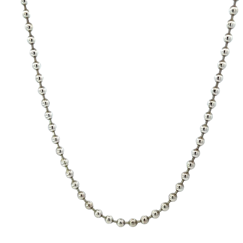 Sterling Silver Ball Chain Necklace 55cm in Length