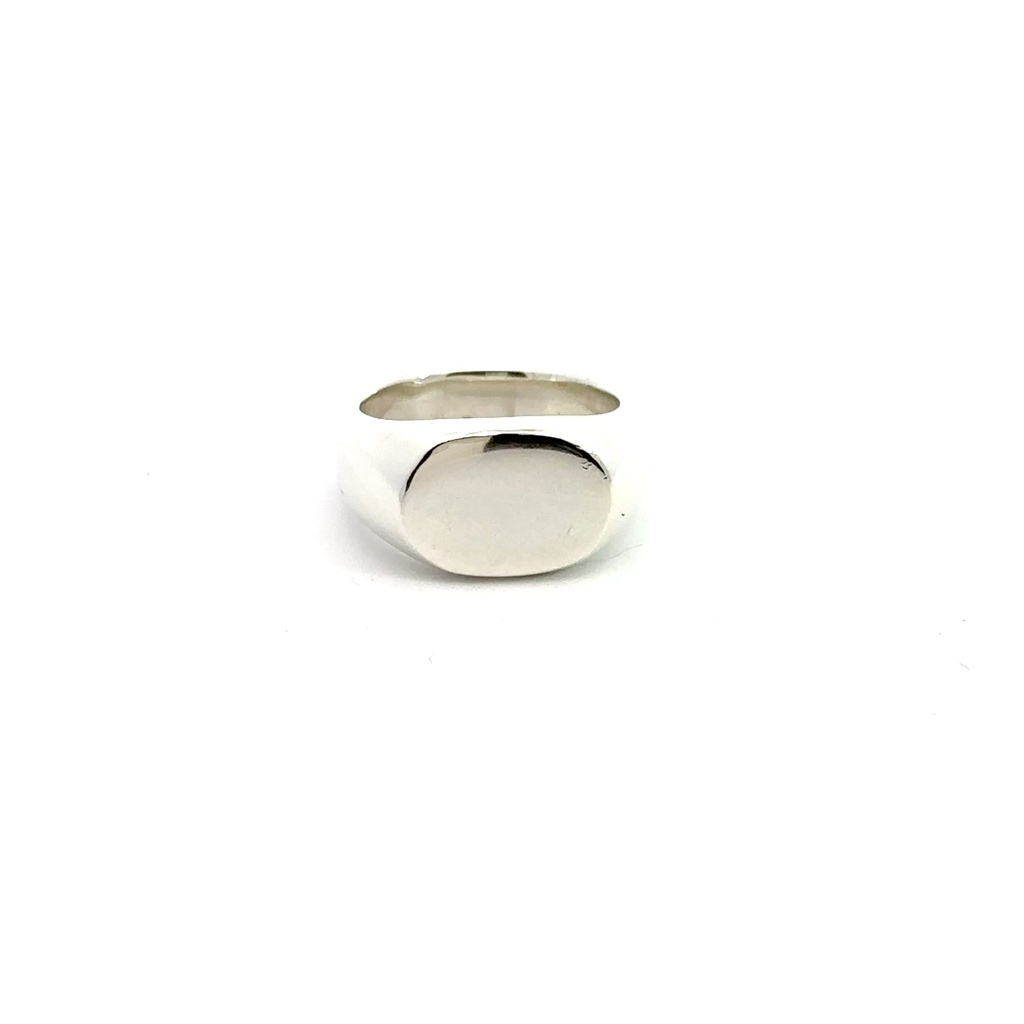 Silver Small Ladies Oval Signet Ring