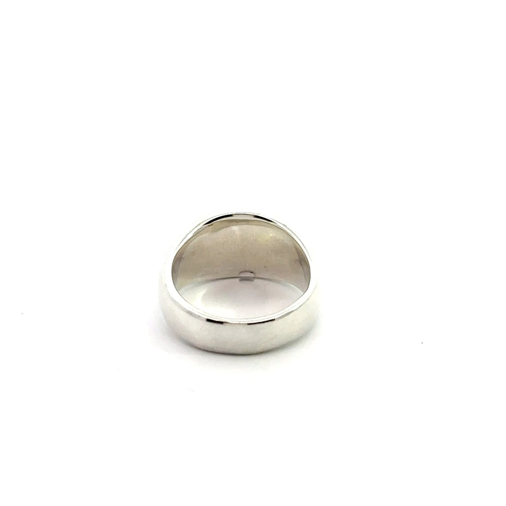 Silver Small Ladies Oval Signet Ring