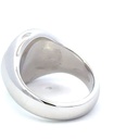 Signet Ring in 9K White Gold 16x14mm Oval Face