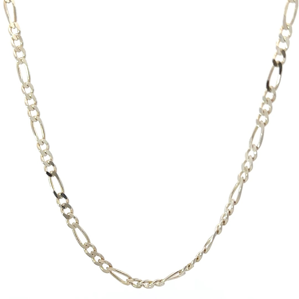 Silver Figaro Style Necklace 50cm