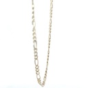 Silver Figaro Style Necklace 50cm