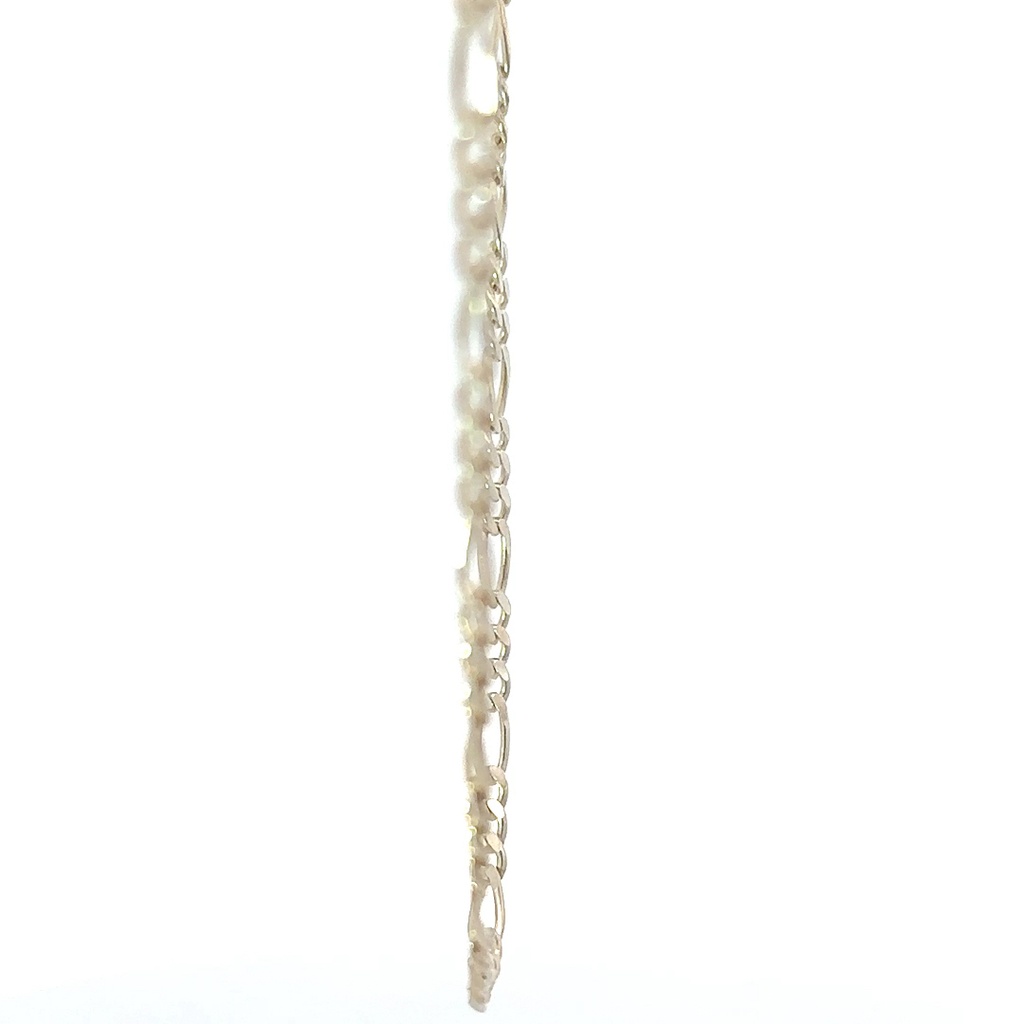 Silver Figaro Style Necklace 50cm