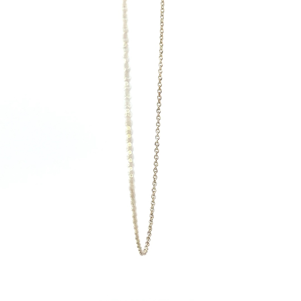 Fine cable necklace in sterling silver and 45cm in length