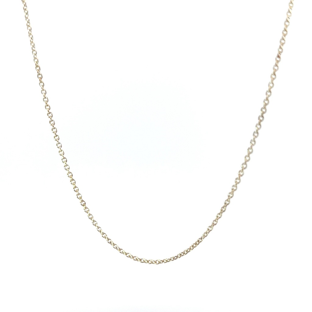 Fine cable necklace in sterling silver and 45cm in length