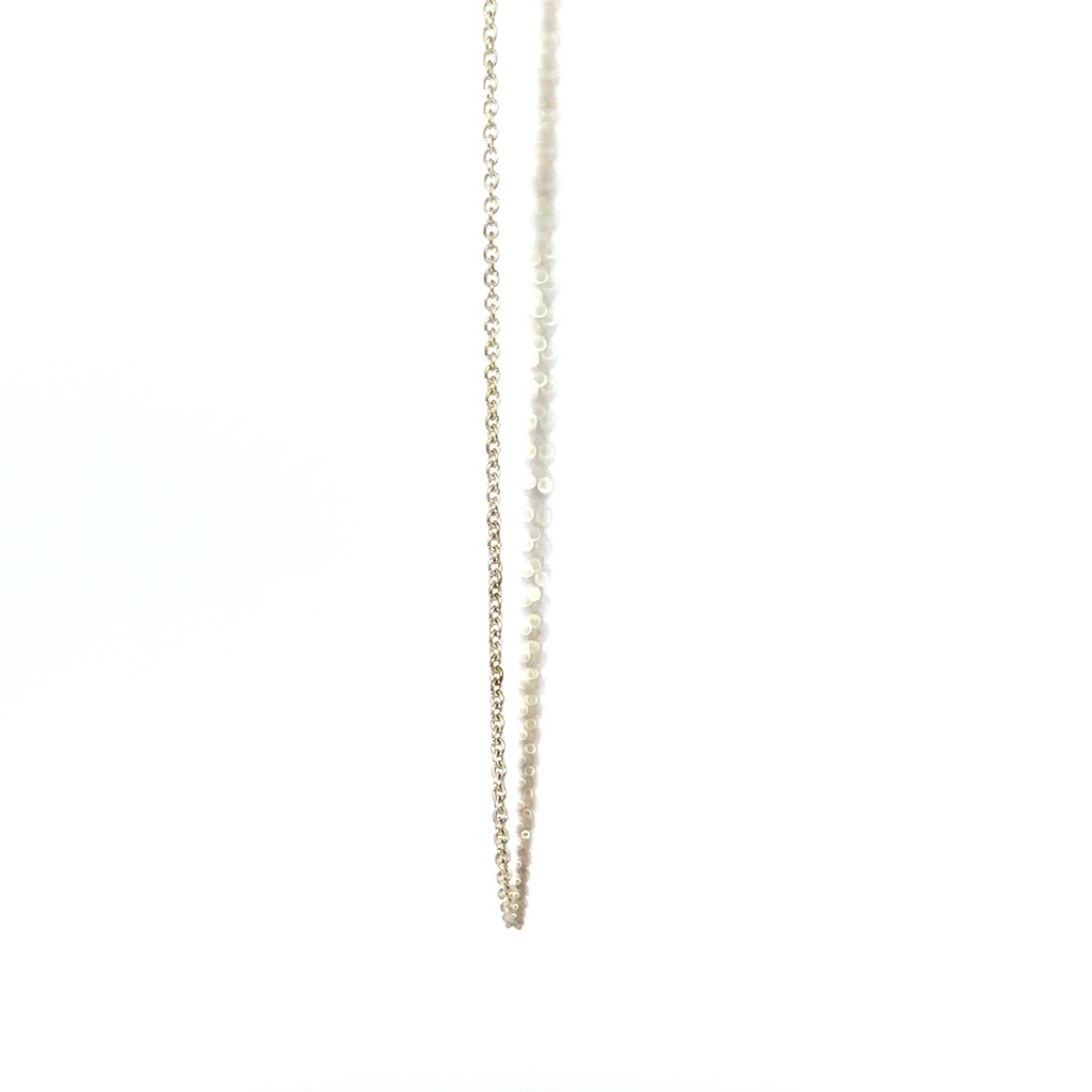 Fine cable necklace in sterling silver and 45cm in length
