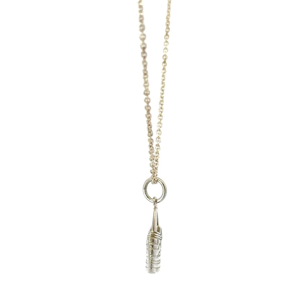 Bilum pendant in sterling silver