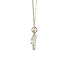 Silver Pendant With Green Triangle Butterfly
