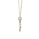 Silver Pendant With Green Triangle Butterfly