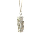 Kundu Drum Pendant with Crocodile Handle in Silver