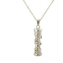 Kundu Drum Pendant with Crocodile Handle in Silver