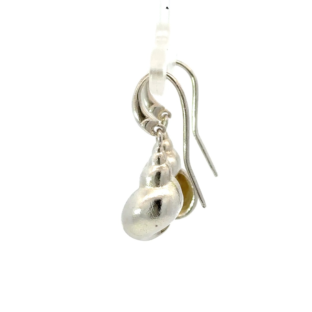Seashell earrings in sterling silver