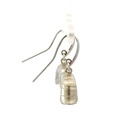 Nautilus shell earrings in sterling silver