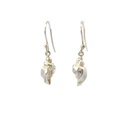 Conch Shell Earrings in Sterling Silver