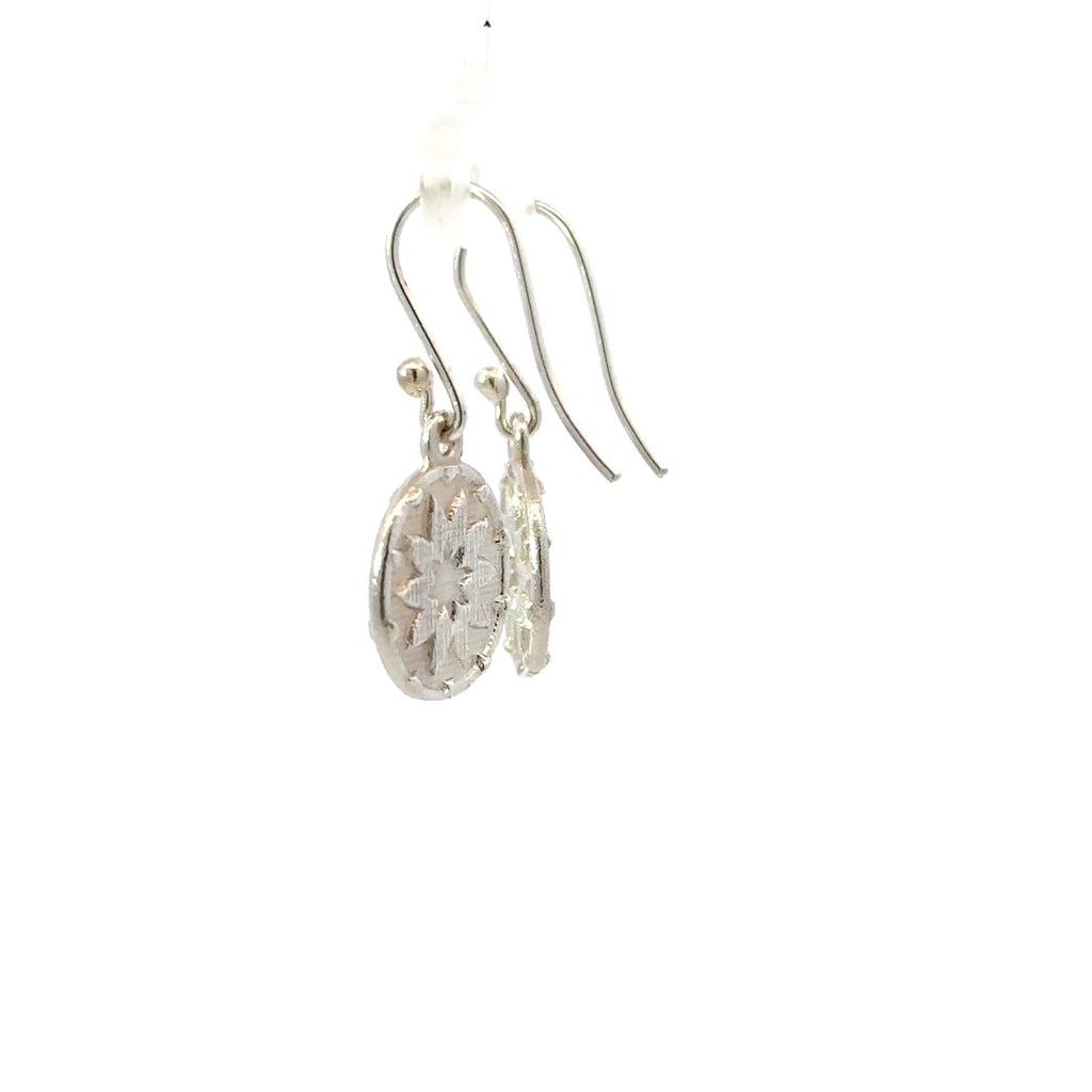 Silver Buka Basket Inspired Earrings