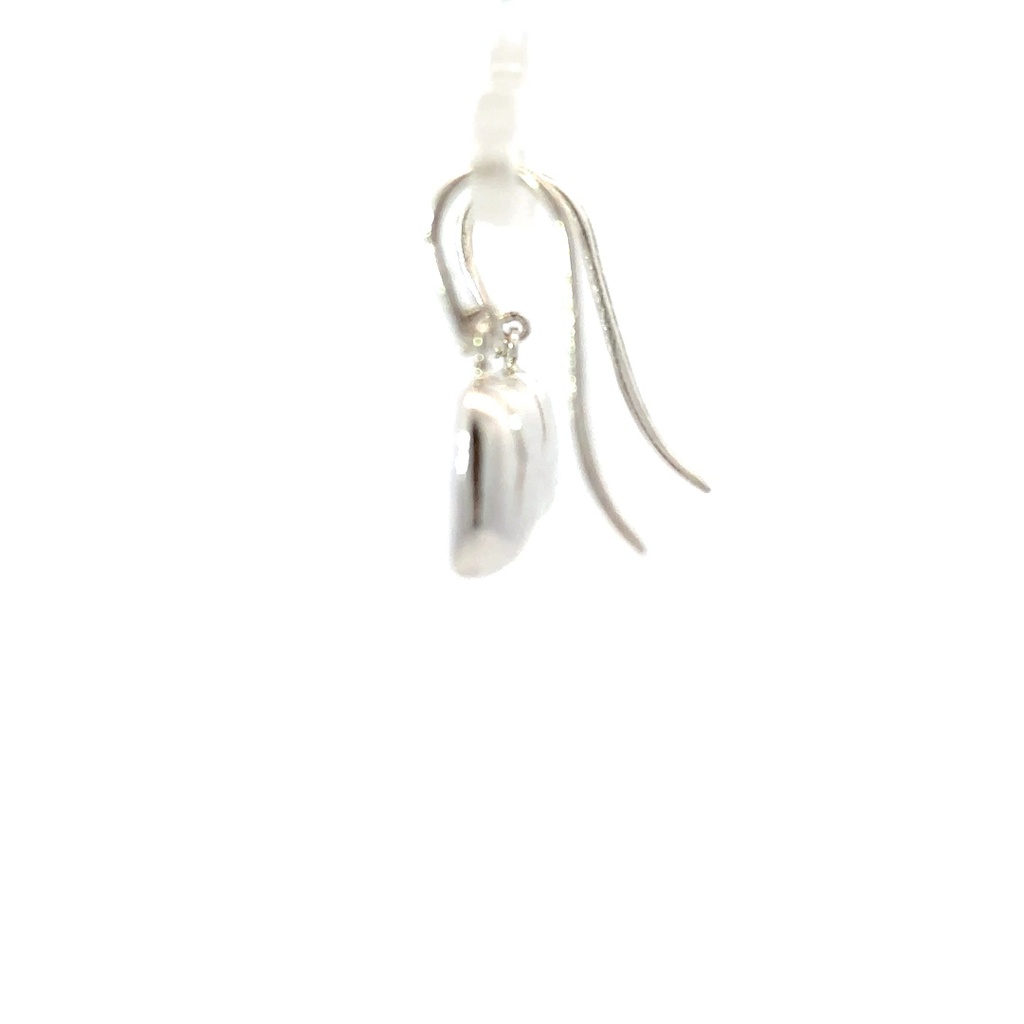 Coffee bean earrings in sterling silver