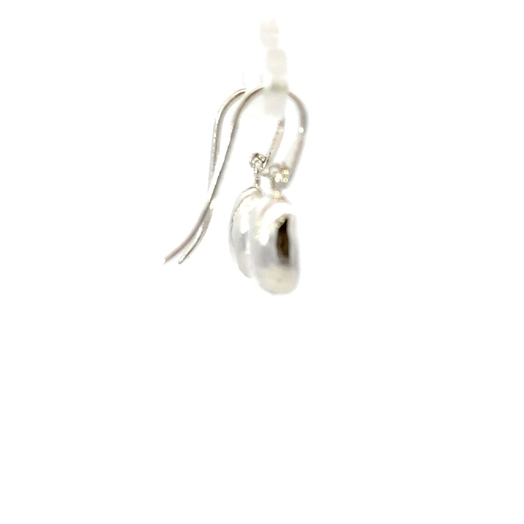 Coffee bean earrings in sterling silver