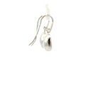 Coffee bean earrings in sterling silver