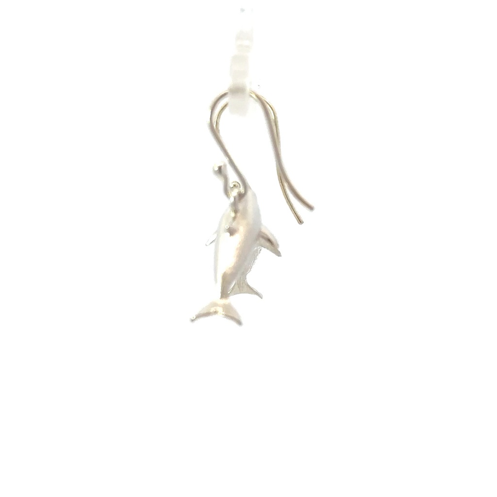 Whale earrings in sterling silver