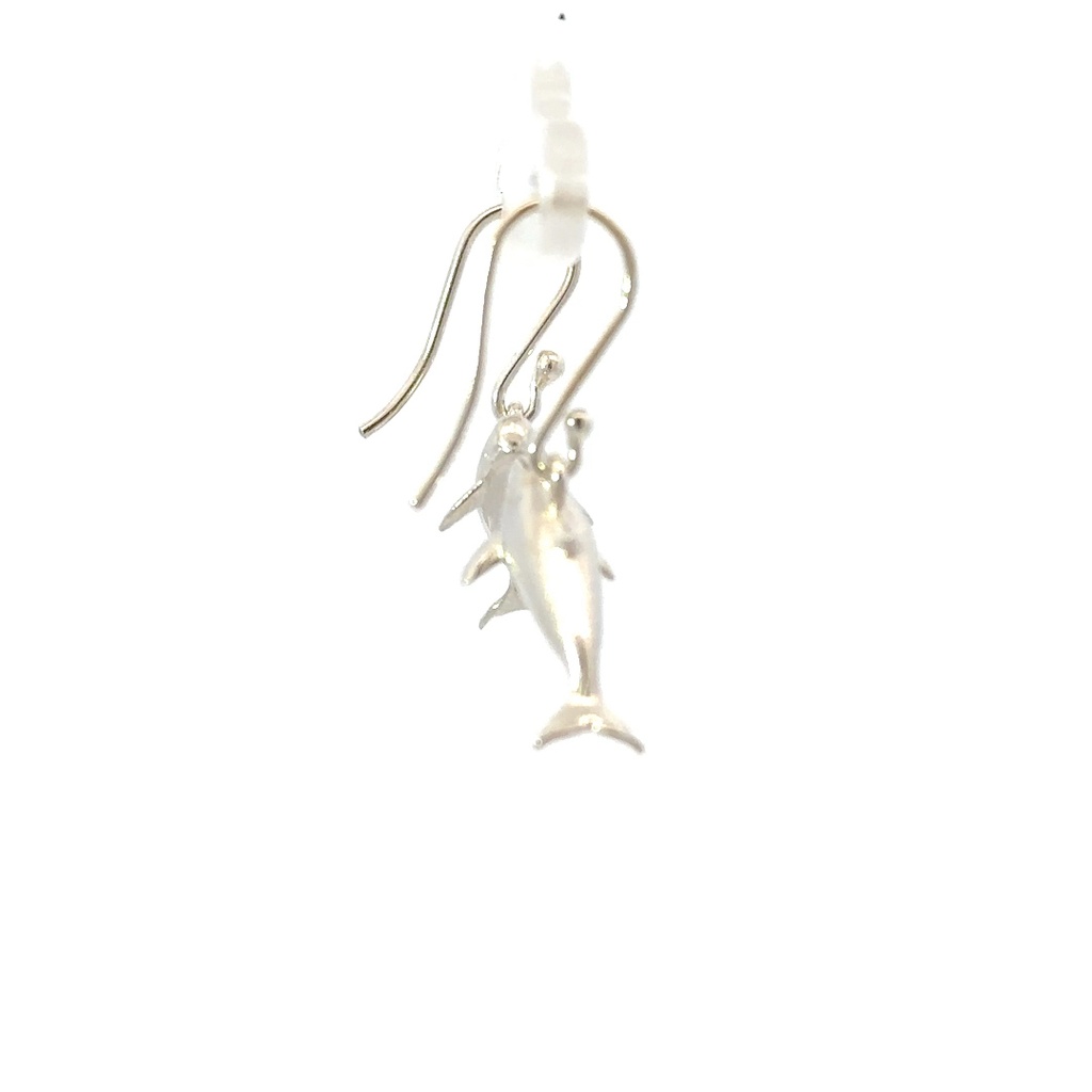 Whale earrings in sterling silver