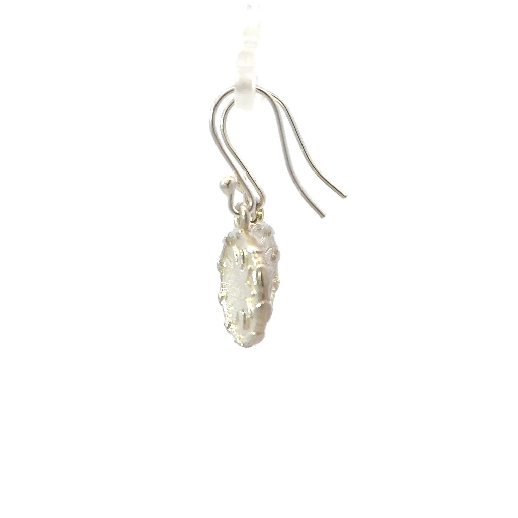 Woven Buka Basket Earrings in Sterling Silver